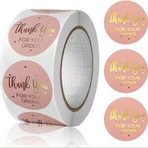 500 Thank You Stickers‎ - Perfect for Small Businesses - 1 Inch Size